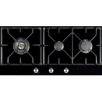 FIG903B1L 85cm Black Glass Gas Cooktop