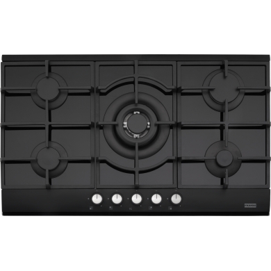 FCG905B1 90cm Black Glass Gas Cooktop