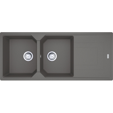 UBG621SG Double Bowl Sink w/ Drainer